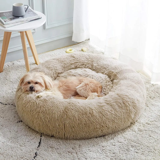 PawCloud™ Super Plush Cat & Dog Bed – Soft, Warm, and Washable Sleeping Nest | Anti-Slip, Cozy Cushion Mat for Pets
