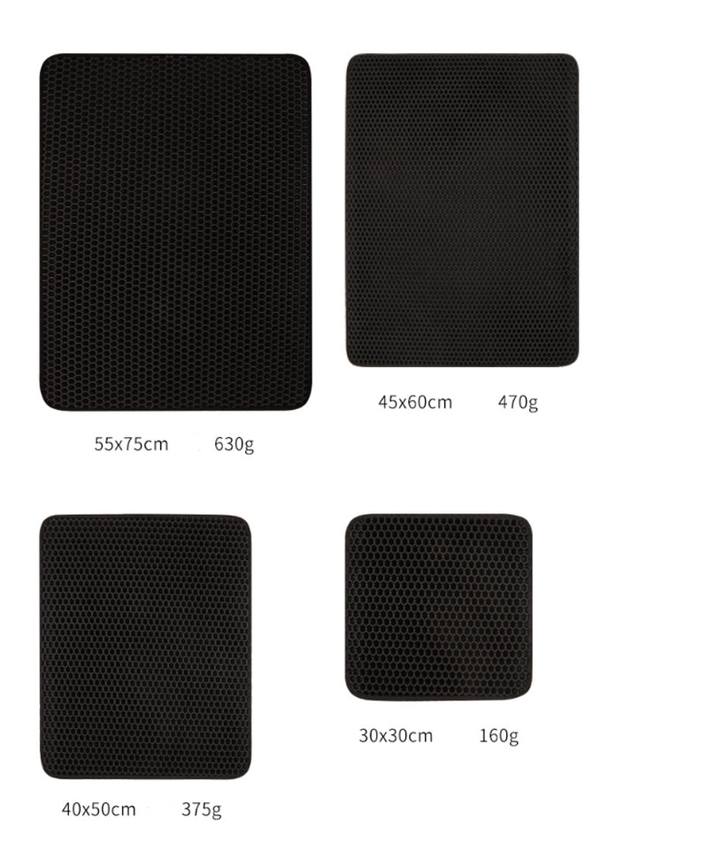PawSoft™ Double-Layer Cat Litter Mat – Waterproof, Easy-Clean EVA Mat for Cats | Dirtproof & Non-Slip Design