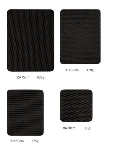 PawSoft™ Double-Layer Cat Litter Mat – Waterproof, Easy-Clean EVA Mat for Cats | Dirtproof & Non-Slip Design