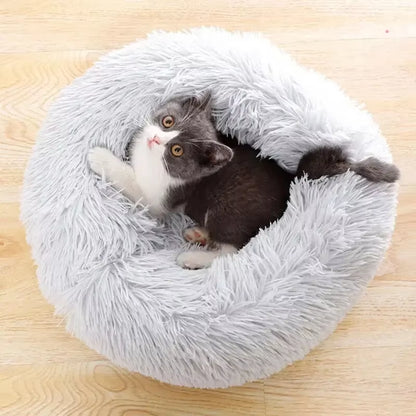 PawCloud™ Super Plush Cat & Dog Bed – Soft, Warm, and Washable Sleeping Nest | Anti-Slip, Cozy Cushion Mat for Pets