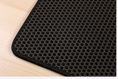 PawSoft™ Double-Layer Cat Litter Mat – Waterproof, Easy-Clean EVA Mat for Cats | Dirtproof & Non-Slip Design
