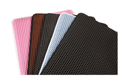 PawSoft™ Double-Layer Cat Litter Mat – Waterproof, Easy-Clean EVA Mat for Cats | Dirtproof & Non-Slip Design