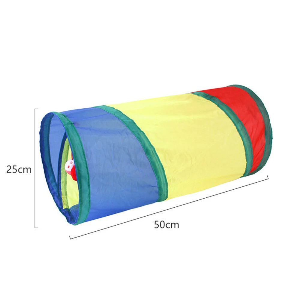 PawMaze™ Foldable Cat Tunnel – Interactive Play Tube for Cats, Kittens, Rabbits & Puppies | Collapsible Pet Tunnel for Exercise & Hiding