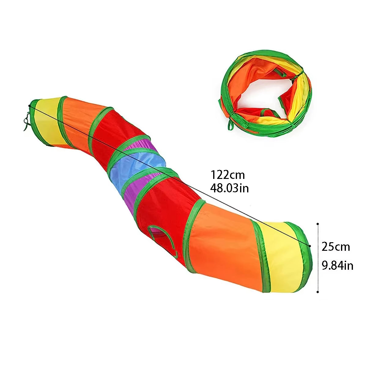 PawMaze™ Foldable Cat Tunnel – Interactive Play Tube for Cats, Kittens, Rabbits & Puppies | Collapsible Pet Tunnel for Exercise & Hiding