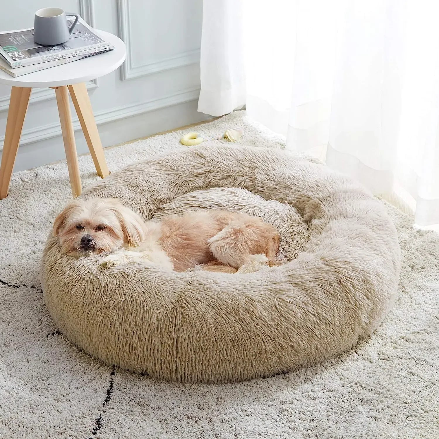 PawCloud™ Super Plush Cat & Dog Bed – Soft, Warm, and Washable Sleeping Nest | Anti-Slip, Cozy Cushion Mat for Pets