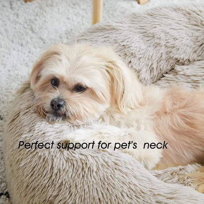 PawCloud™ Super Plush Cat & Dog Bed – Soft, Warm, and Washable Sleeping Nest | Anti-Slip, Cozy Cushion Mat for Pets