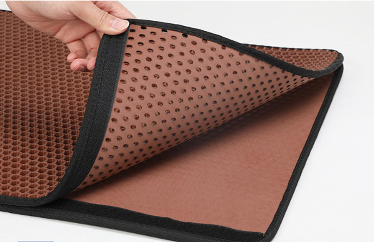 PawSoft™ Double-Layer Cat Litter Mat – Waterproof, Easy-Clean EVA Mat for Cats | Dirtproof & Non-Slip Design