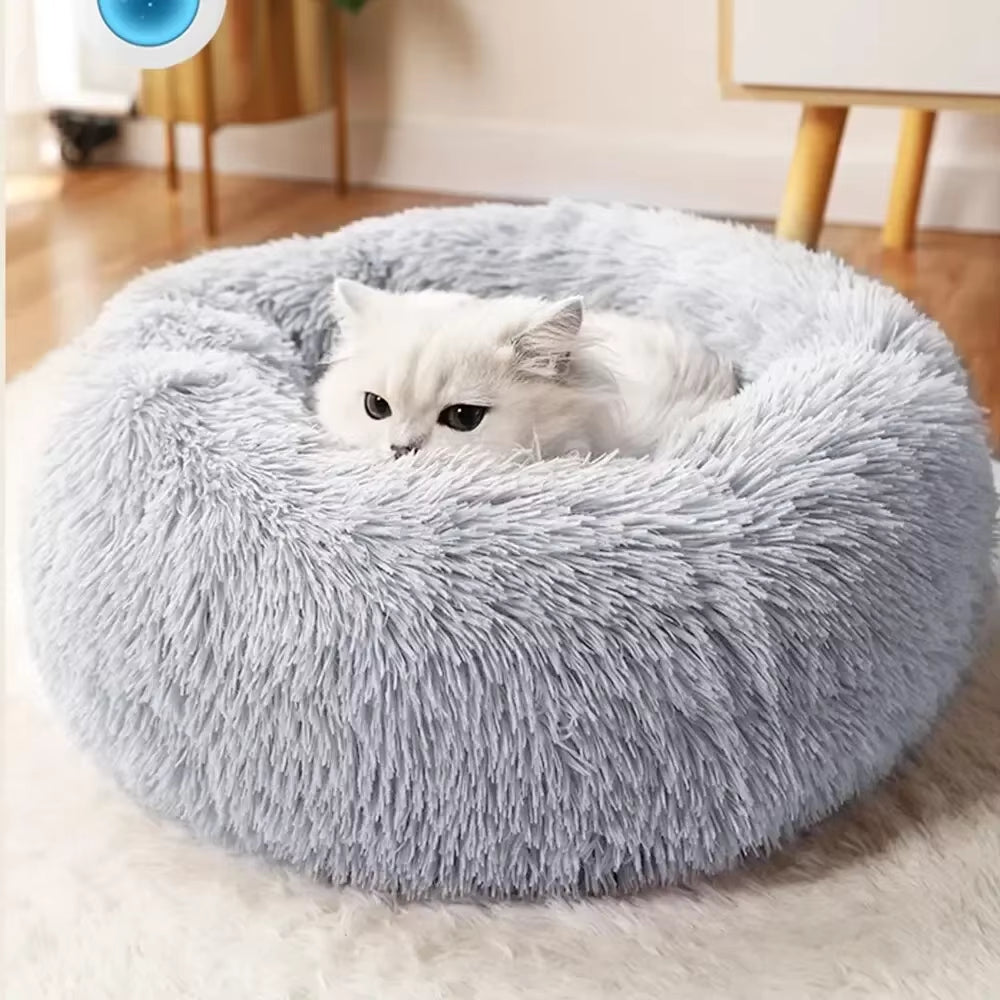 PawCloud™ Super Plush Cat & Dog Bed – Soft, Warm, and Washable Sleeping Nest | Anti-Slip, Cozy Cushion Mat for Pets