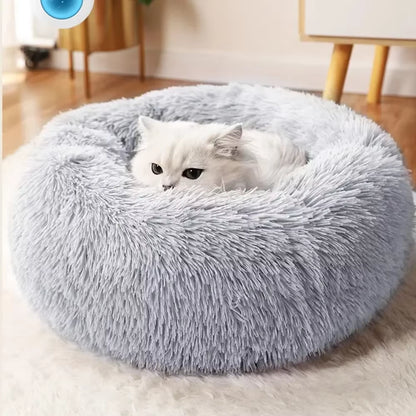 PawCloud™ Super Plush Cat & Dog Bed – Soft, Warm, and Washable Sleeping Nest | Anti-Slip, Cozy Cushion Mat for Pets